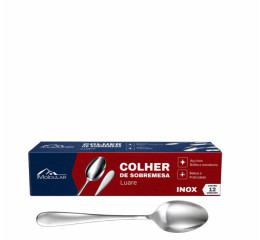 COLHER DE SOBREMESA INOX LUARE C/12 MR495